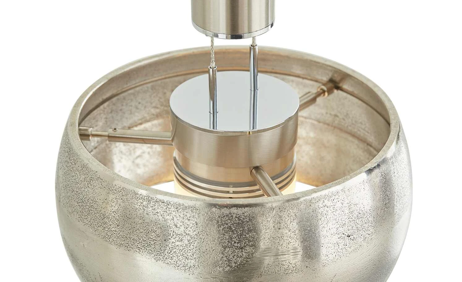 Fischer-Honsel LED-Pendelleuchte, 3-flammig, Schirme Nickel-matt antik – Bild 7