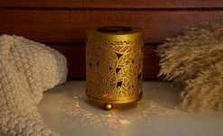 Solar-Tischleuchte, goldfarben