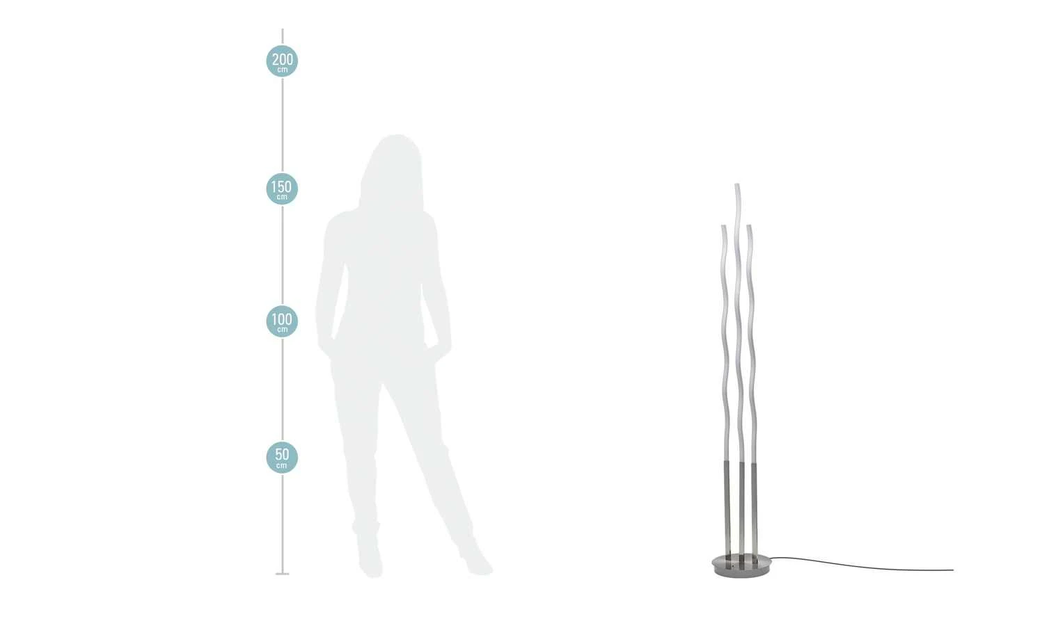 Paul Neuhaus LED-Stehleuchte, 3-flammig, Nickel matt – Bild 9