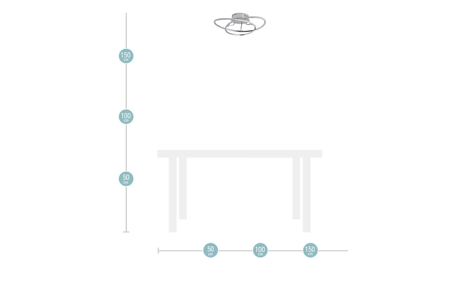 KHG LED-Deckenleuchte, chrom – Bild 6