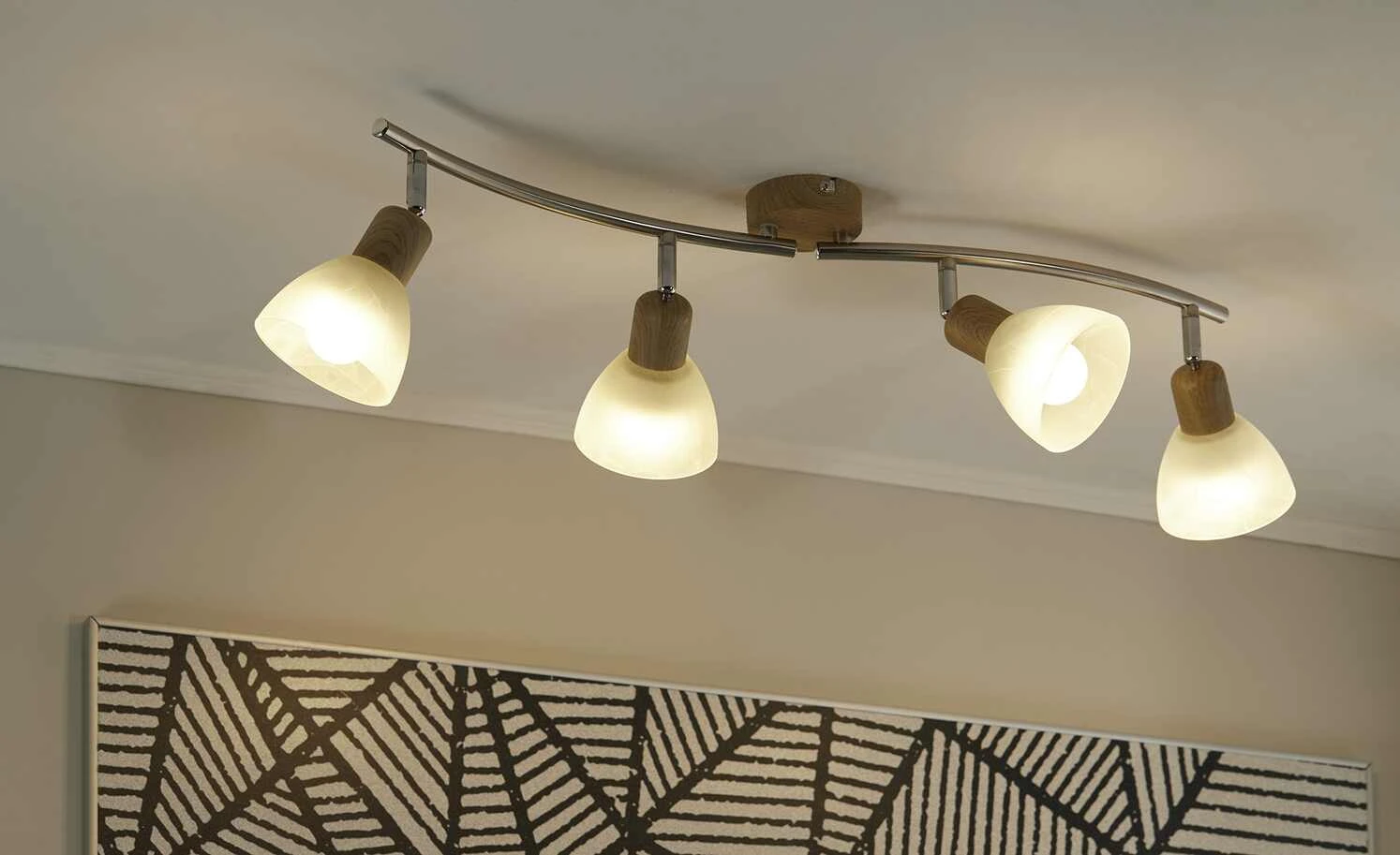 Spot 4-flammig, Eichefarben