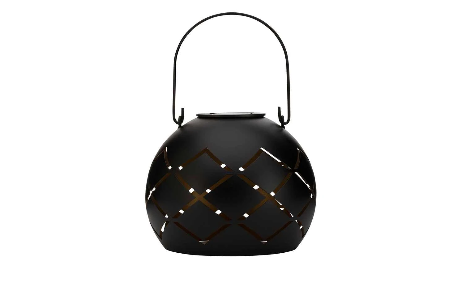 Solar-Tischleuchte, schwarz Metall – Bild 3