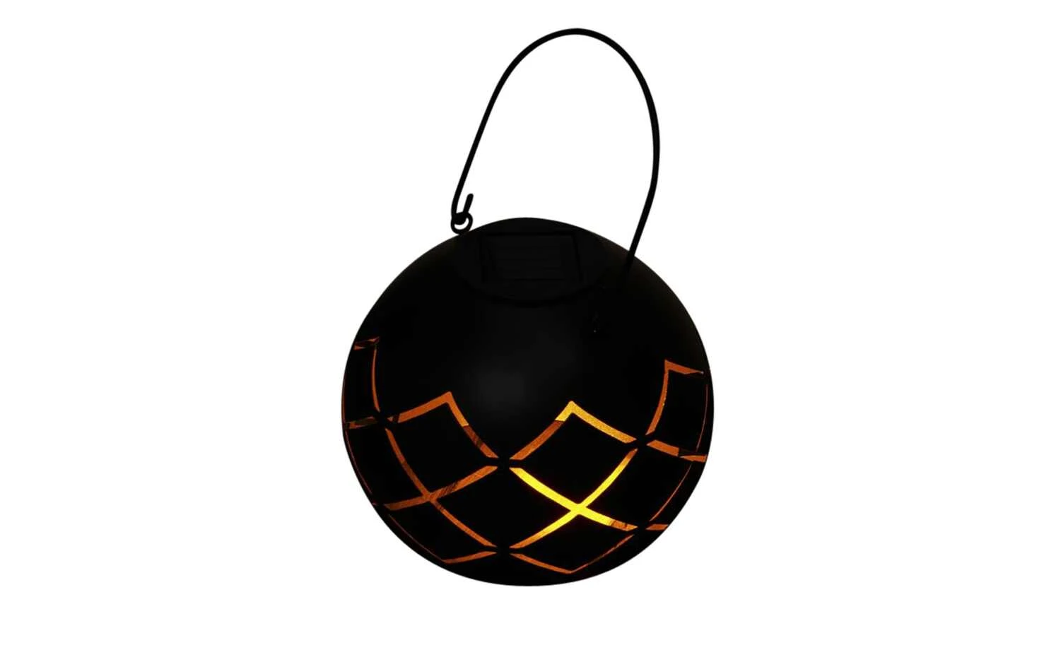 Solar-Tischleuchte, schwarz Metall – Bild 4