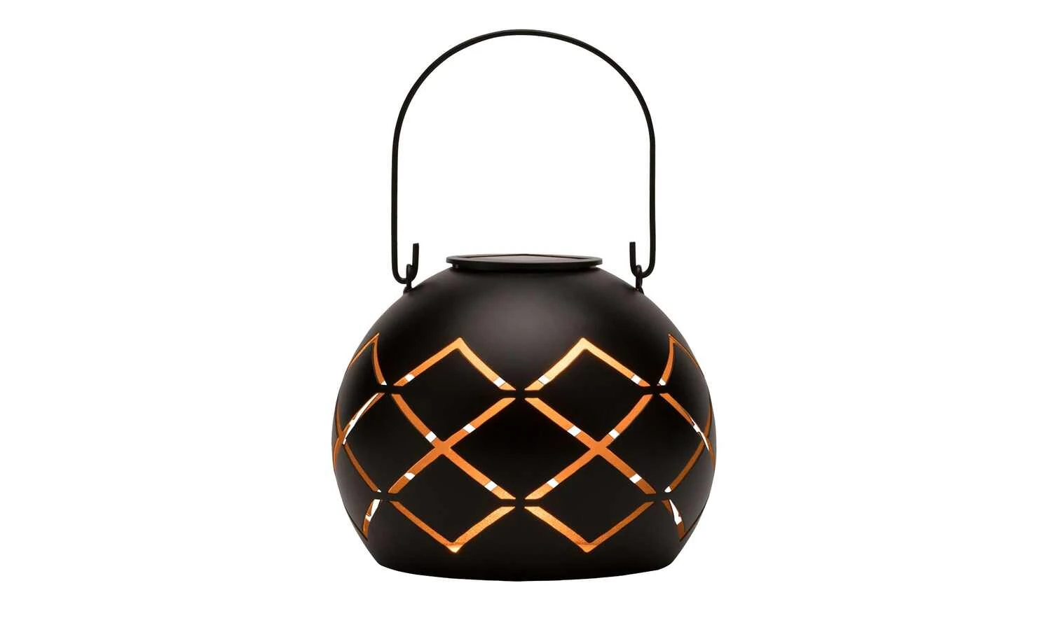 Solar-Tischleuchte, schwarz Metall – Bild 2