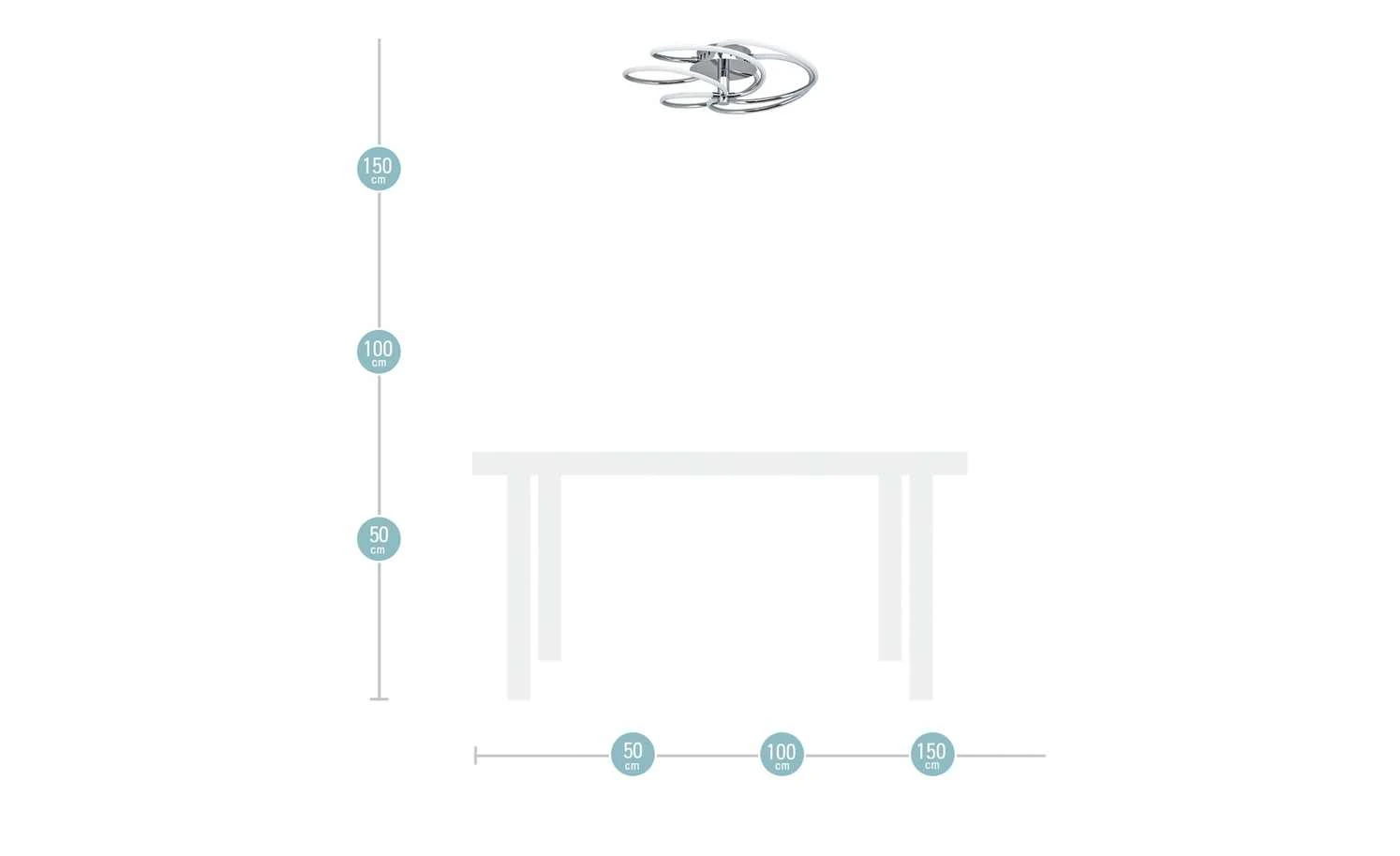 Meisterleuchten LED-Deckenleuchte, chrom, 5-flammig – Bild 8