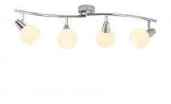 Deckenstrahler, 4-flammig, Glas mit Effekt