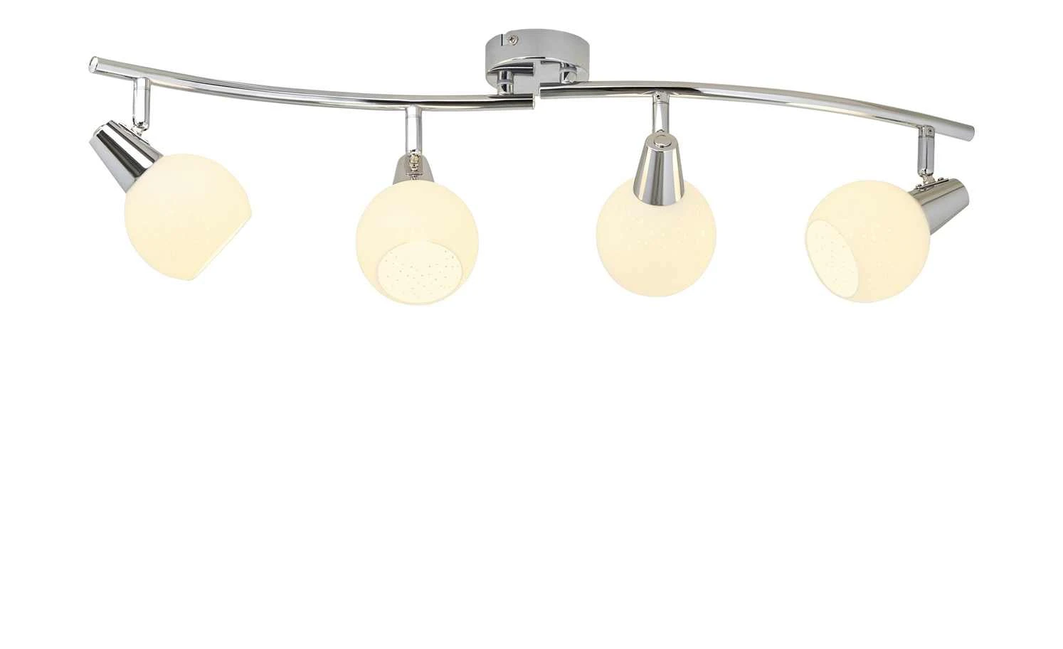 Deckenstrahler, 4-flammig, Glas mit Effekt