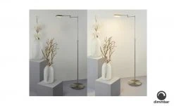 B-Leuchten Bridge-Stehleuchte 1-flammig Nickel matt