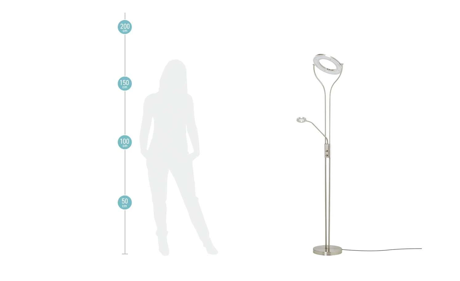 Meisterleuchten LED-Deckenfluter, 2-flammig Chrom – Bild 13