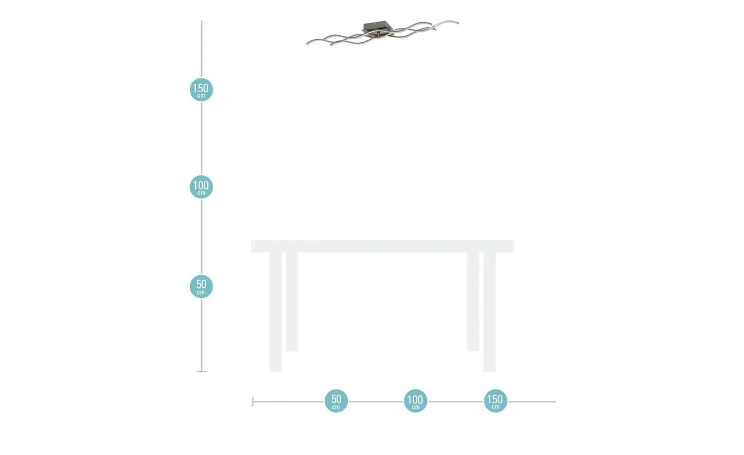 KHG LED-Deckenleuchte, Wellenförmige Leuchtelemente – Bild 4