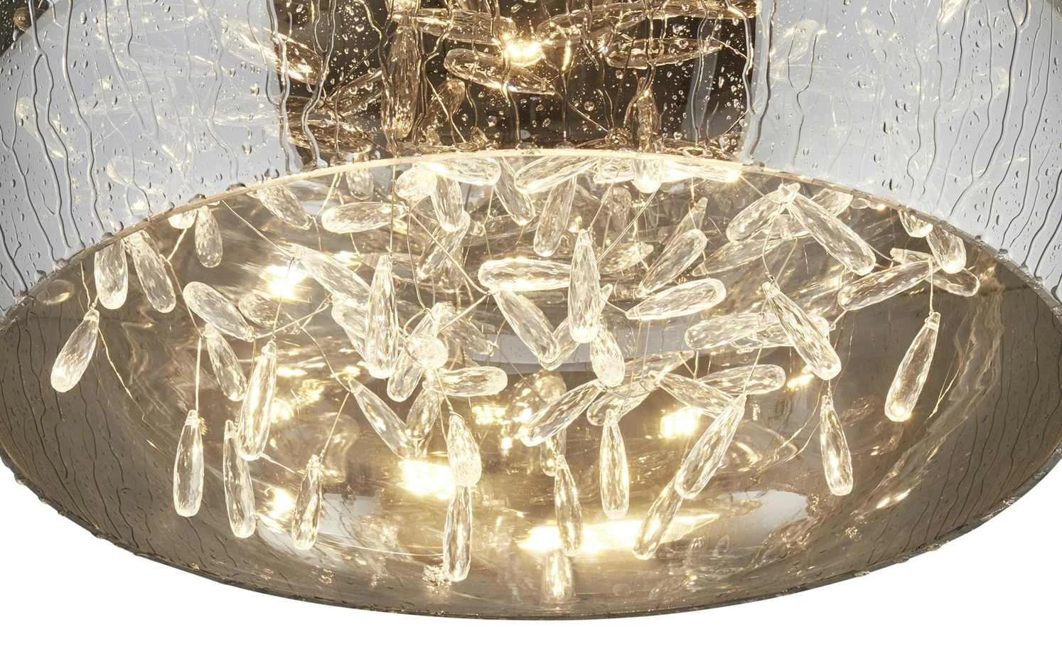 HOME STORY LED-Deckenleuchte, Rauchglas mit Acryltropfen – Bild 3