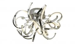 KHG LED-Deckenleuchte, Chrom mit Kristall | silberfarben