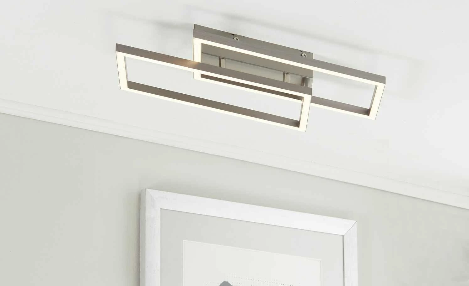 Paul Neuhaus LED-Deckenleuchte, 2-flammig, Nickel-matt – Bild 2