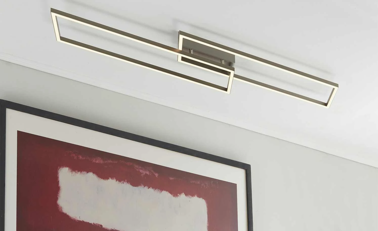 Paul Neuhaus LED-Deckenleuchte, 2-flammig, Nickel-matt