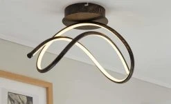 Paul Neuhaus LED-Deckenleuchte, rostfarben, geschwungen