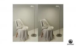 B-Leuchten LED-Stehleuchte, 1-flammig, Nickel matt | silberfarben