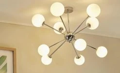Meisterleuchten Deckenleuchte, 10-flammig mit Glaskugeln
