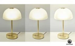 KHG LED-Tischleuchte, 1-flammig, messing/ Alabasterglas