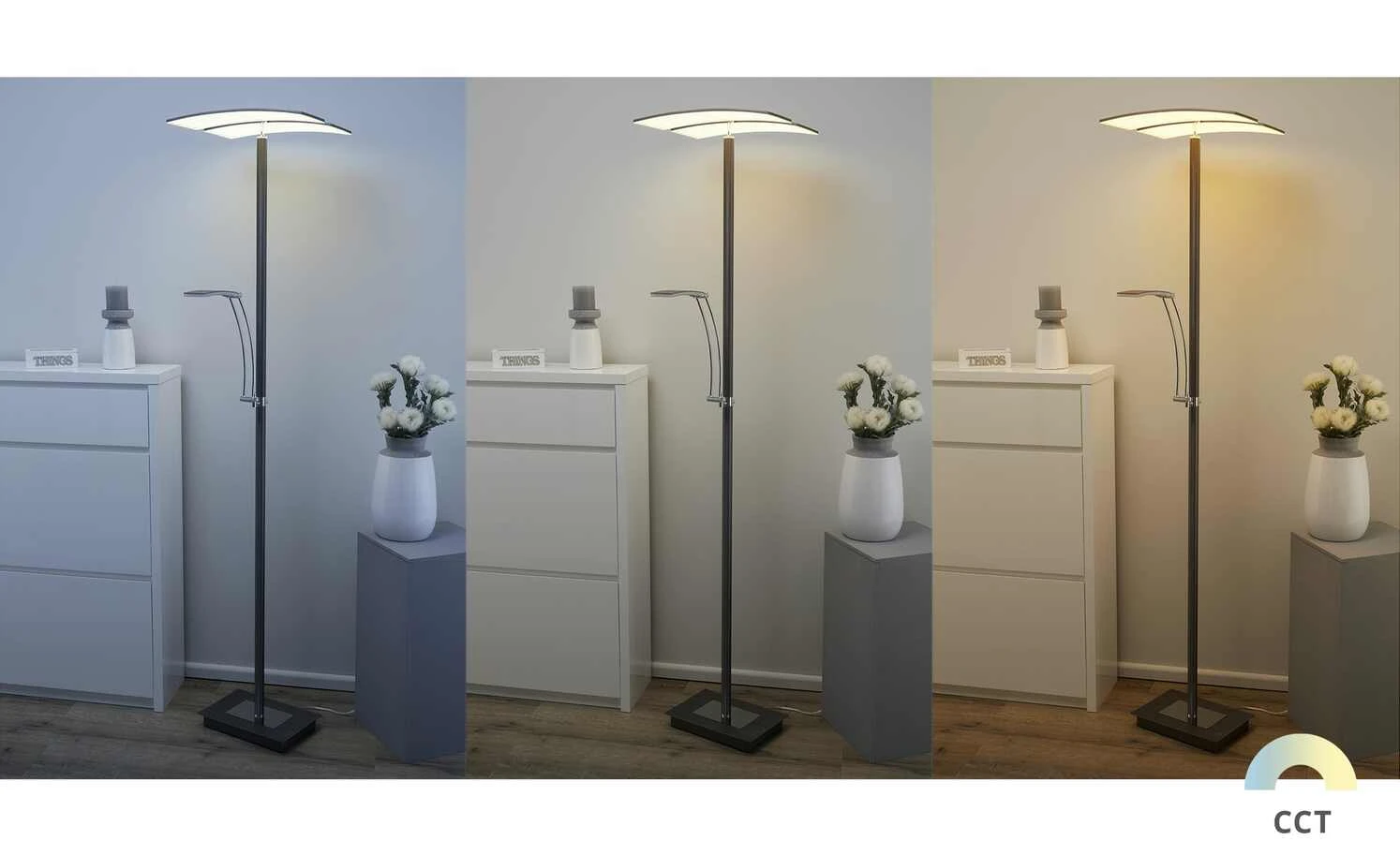 B-Leuchten LED-Deckenfluter, 2-flammig, Anthrazit eloxiert, Kopf schwenkbar – Bild 3