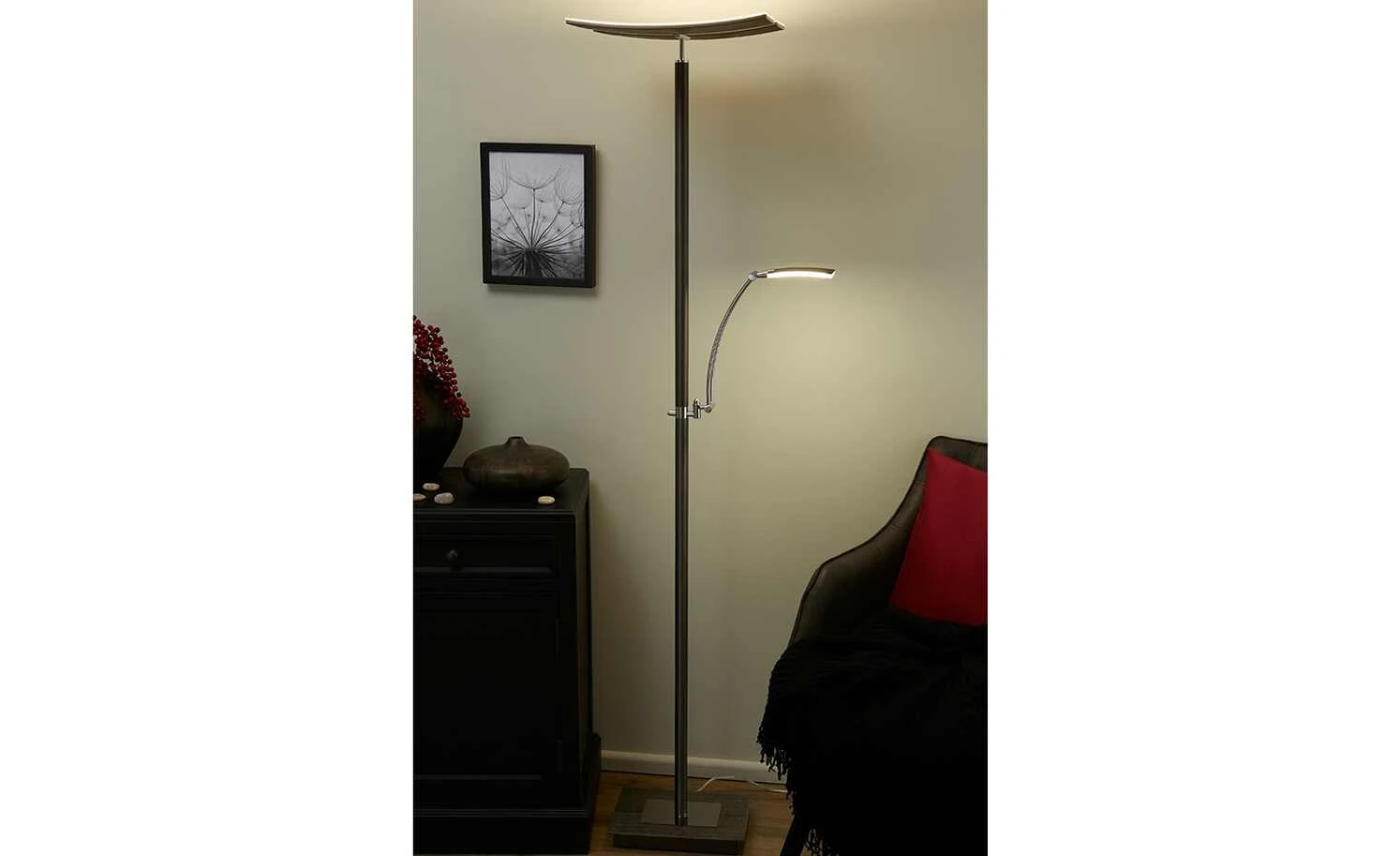 B-Leuchten LED-Deckenfluter, 2-flammig, Anthrazit eloxiert, Kopf schwenkbar – Bild 2