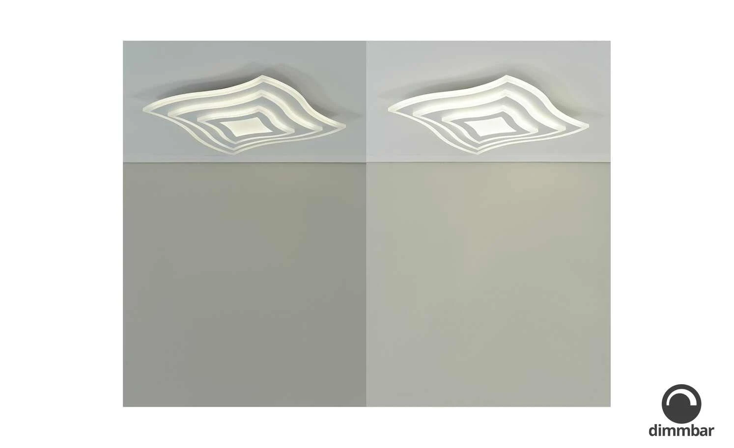 Fischer-Honsel LED-Deckenleuchte weiß ´quadratisch geschwungen` – Bild 2