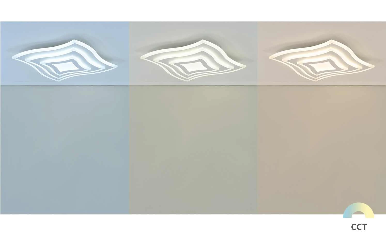 Fischer-Honsel LED-Deckenleuchte weiß ´quadratisch geschwungen`