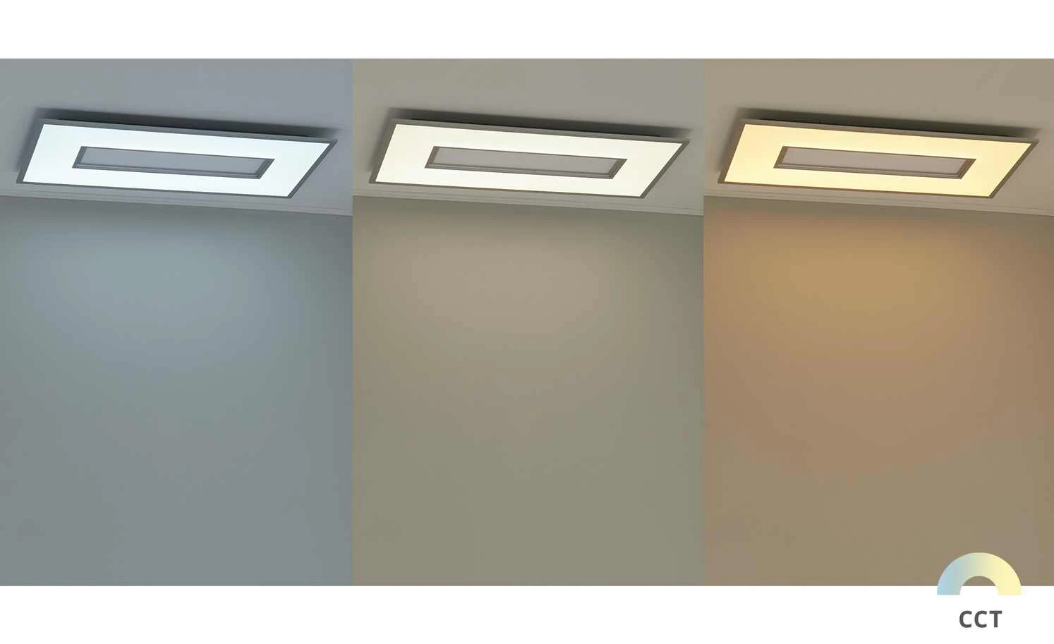 Fischer-Honsel LED-Deckenleuchte, silberfarben mit Fernbedienung – Bild 5