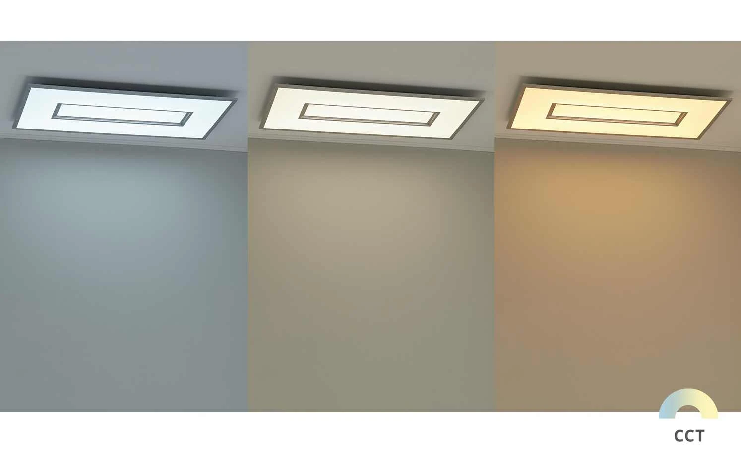 Fischer-Honsel LED-Deckenleuchte, silberfarben mit Fernbedienung – Bild 7