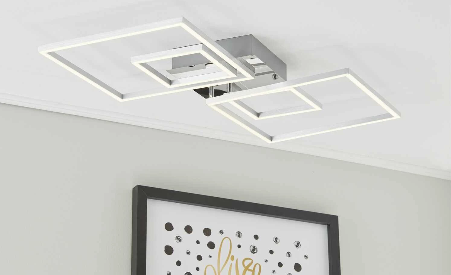 LED-Deckenleuchte, chrom/silberfarben ´groß´