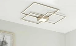 Trio LED-Deckenleuchte Nickel matt | silberfarben