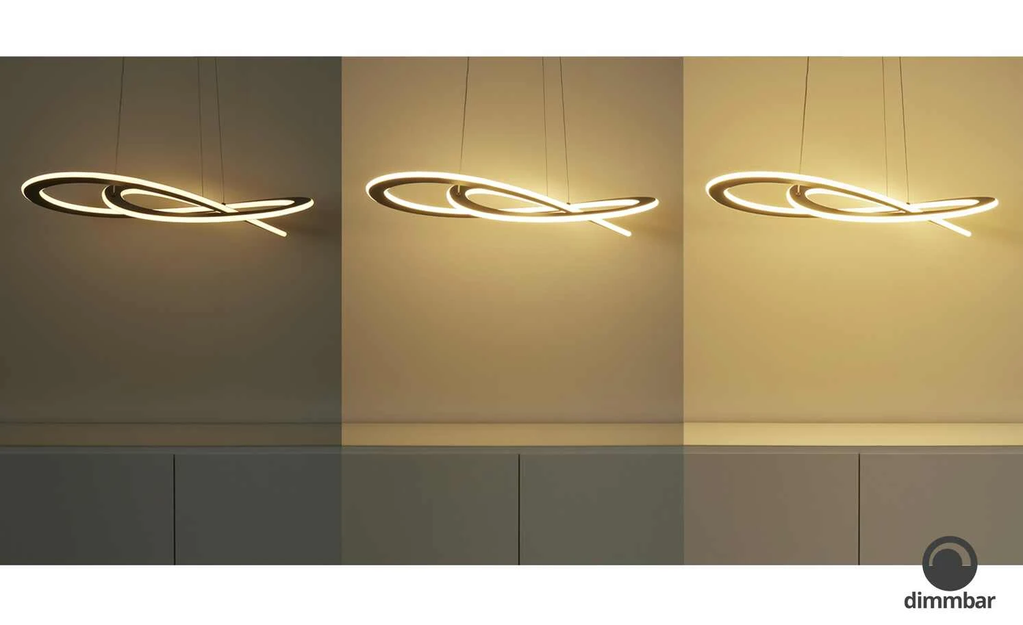 Trio LED-Pendelleuchte, anthrazit – Bild 2