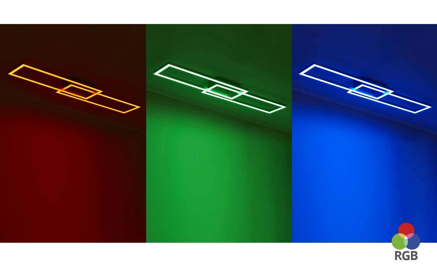 Paul Neuhaus Smart Home-Deckenleuchte, 2-flammig, Nickel matt – Bild 2