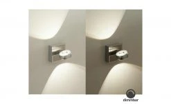 Paul Neuhaus Smart Home-Wandleuchte, 2-flammig, Nickel matt