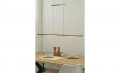 LED-Pendelleuchte, 1-flammig, Eiche natur