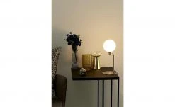 KHG LED-Tischleuchte, 1-flammig Nickel-matt, Retro-design