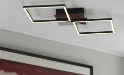 KHG LED-Deckenleuchte, 2-flammig, schwarz/chrom