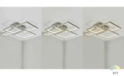 KHG LED-Deckenleuchte, 4-flammig, chrom, ´eckig´