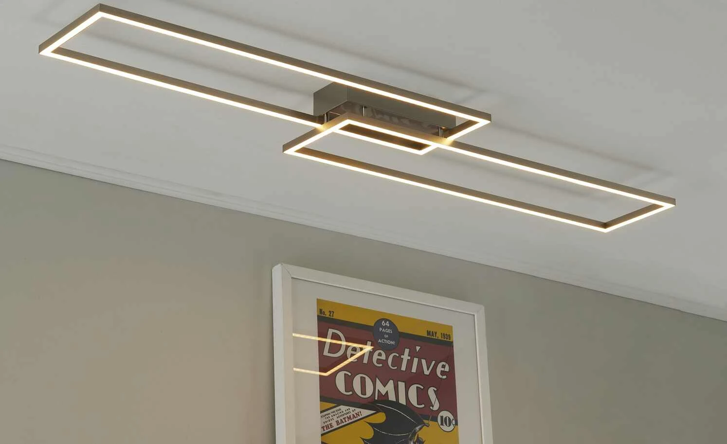 Paul Neuhaus LED-Deckenleuchte, 2-flammig, Nickel matt