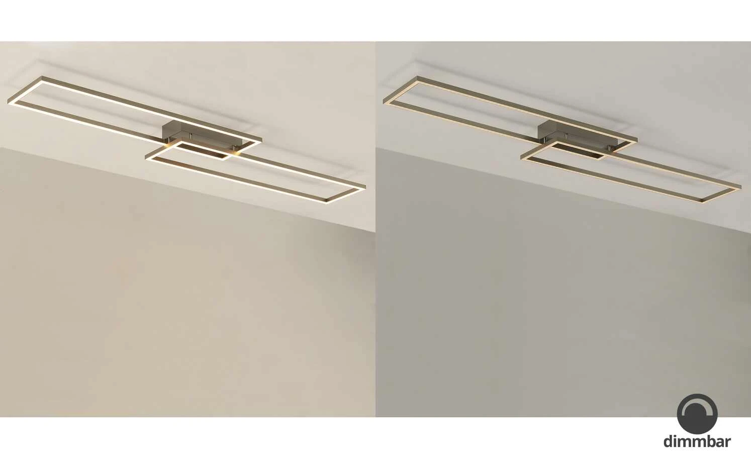 Paul Neuhaus LED-Deckenleuchte, 2-flammig, Nickel matt – Bild 4