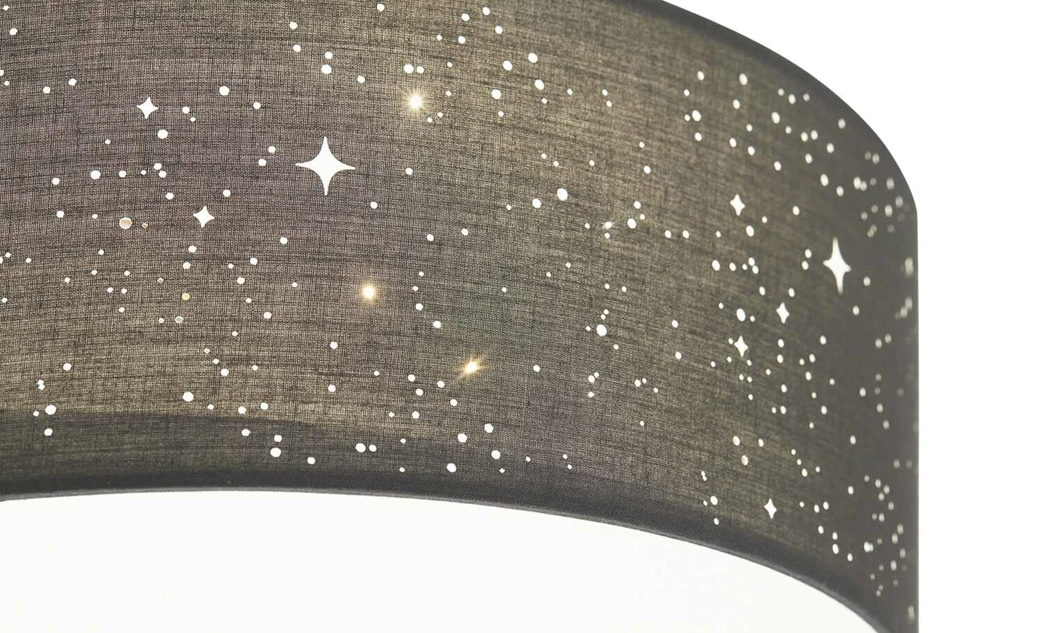 KHG LED-Deckenleuchte, Stoffschirm grau mit Glitzereffekt – Bild 6