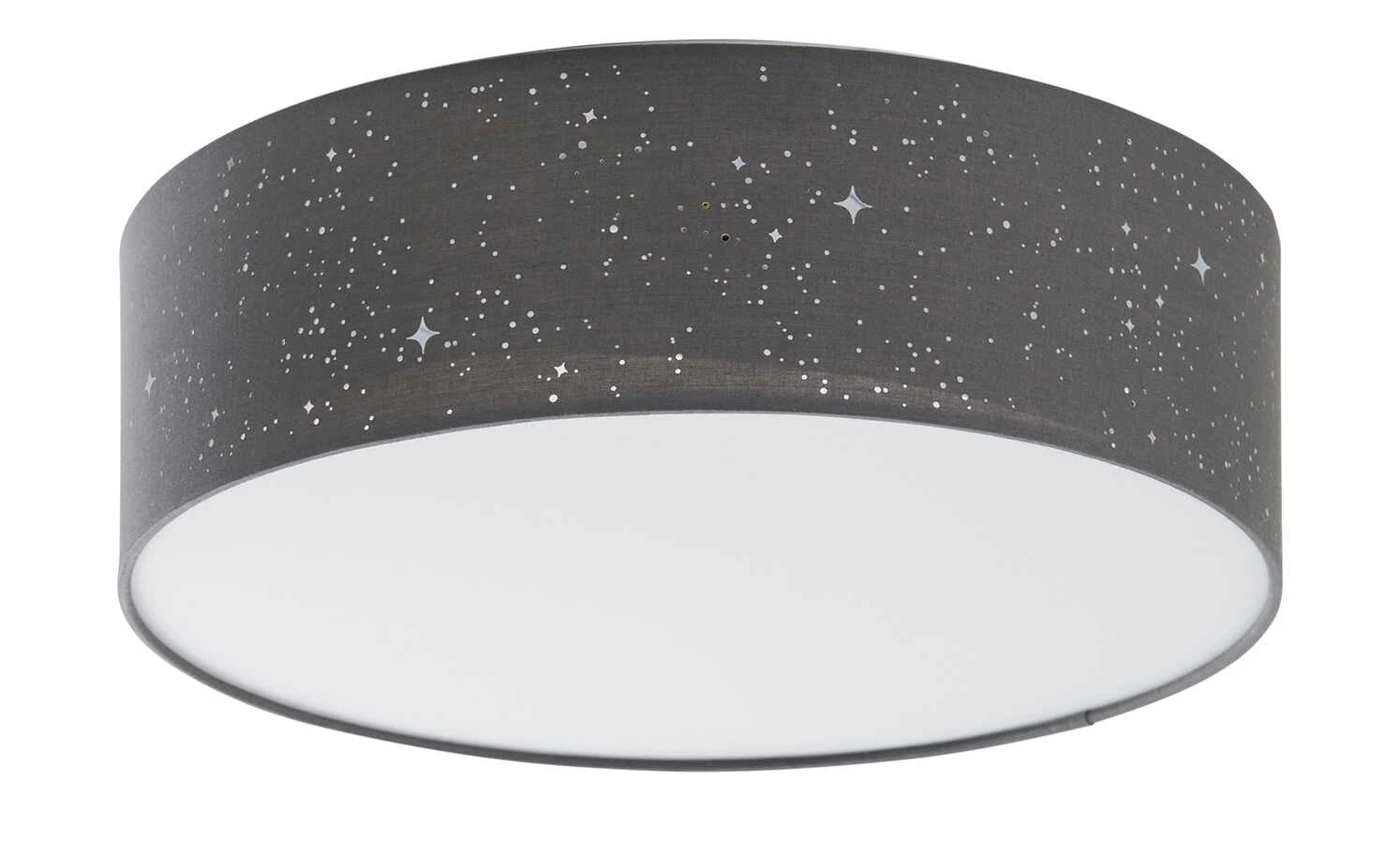 KHG LED-Deckenleuchte, Stoffschirm grau mit Glitzereffekt – Bild 4