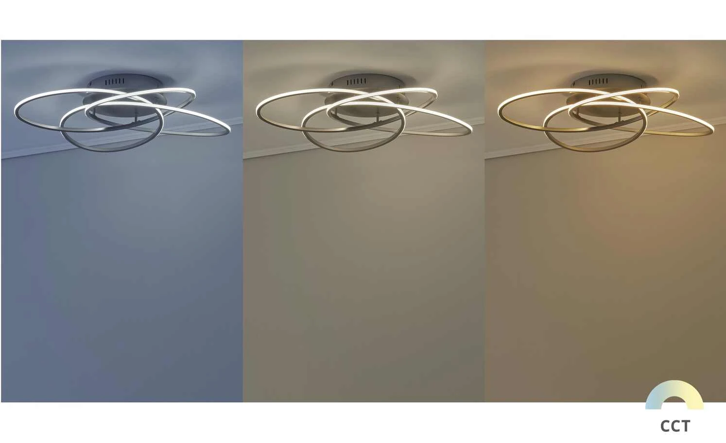 Meisterleuchten LED-Deckenleuchte Nickel-matt