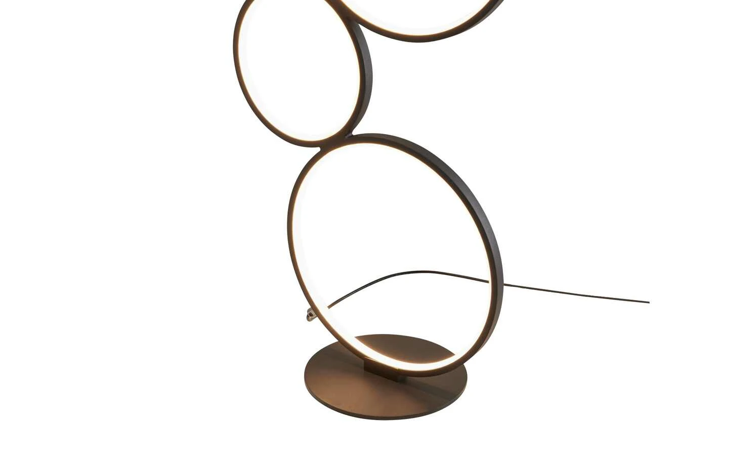 Trio LED-Stehleuchte, Schwarz, Kreise – Bild 5