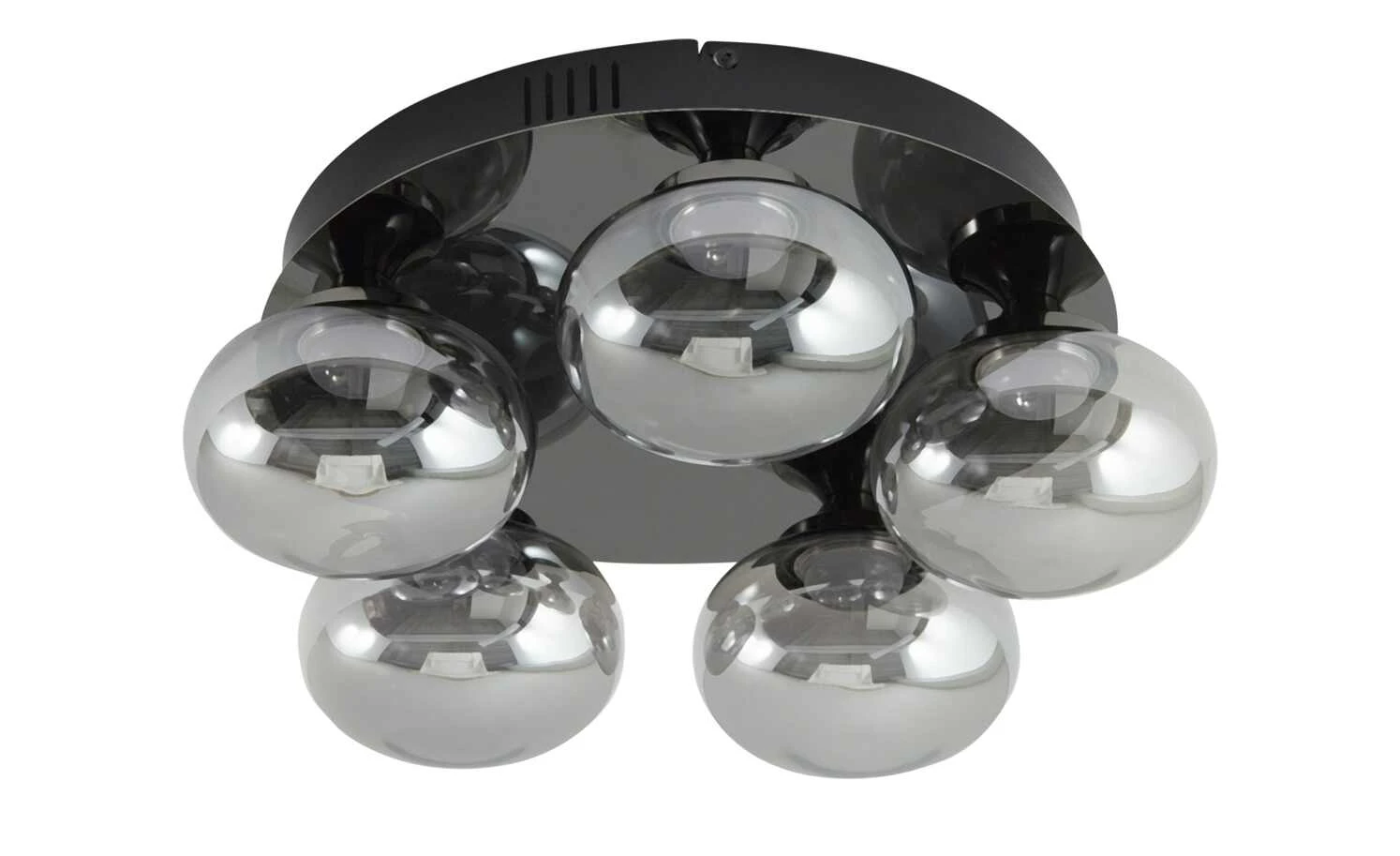 Meisterleuchten LED-Deckenleuchte, 5-flammig, schwarz/chrom – Bild 3