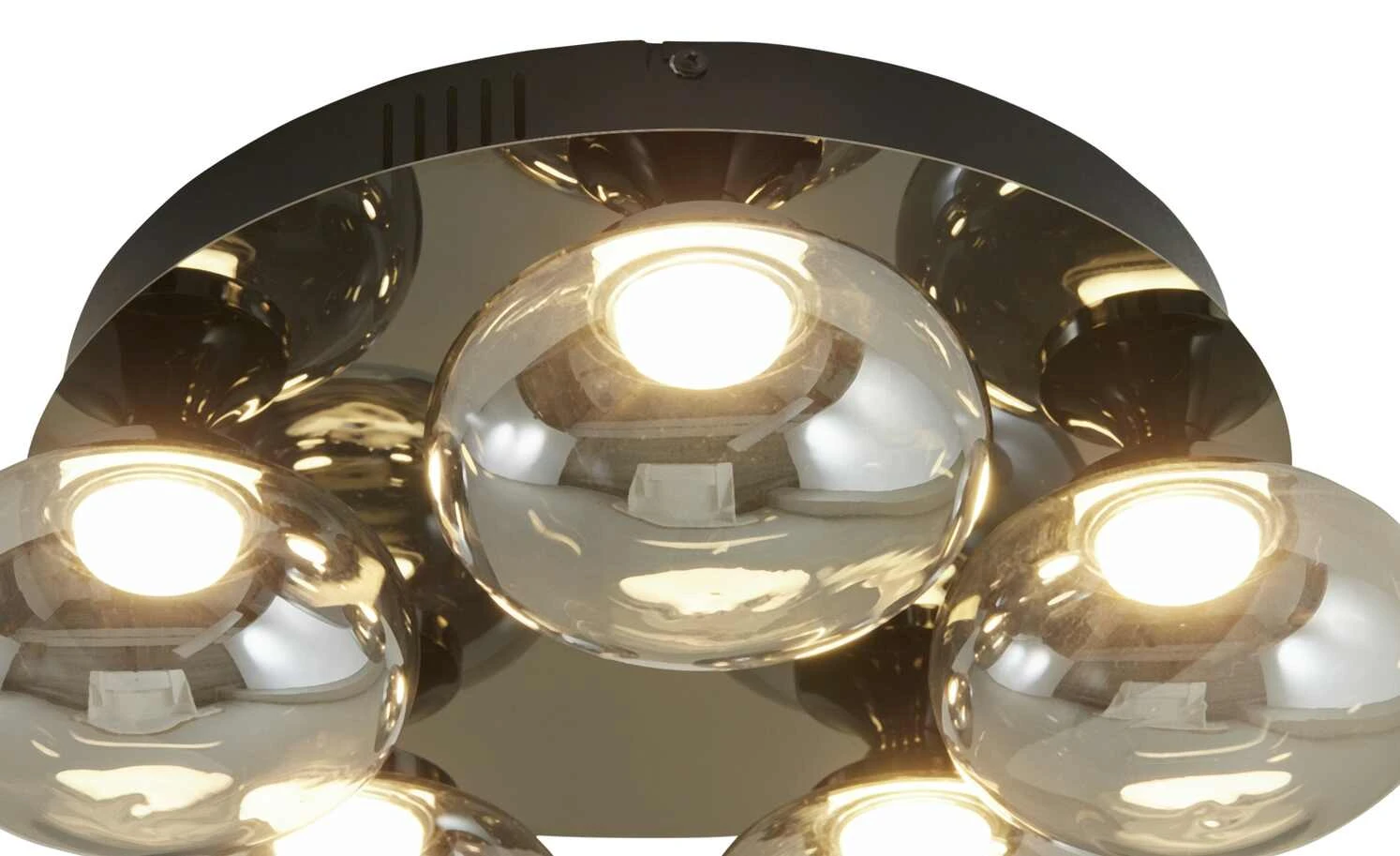 Meisterleuchten LED-Deckenleuchte, 5-flammig, schwarz/chrom – Bild 5