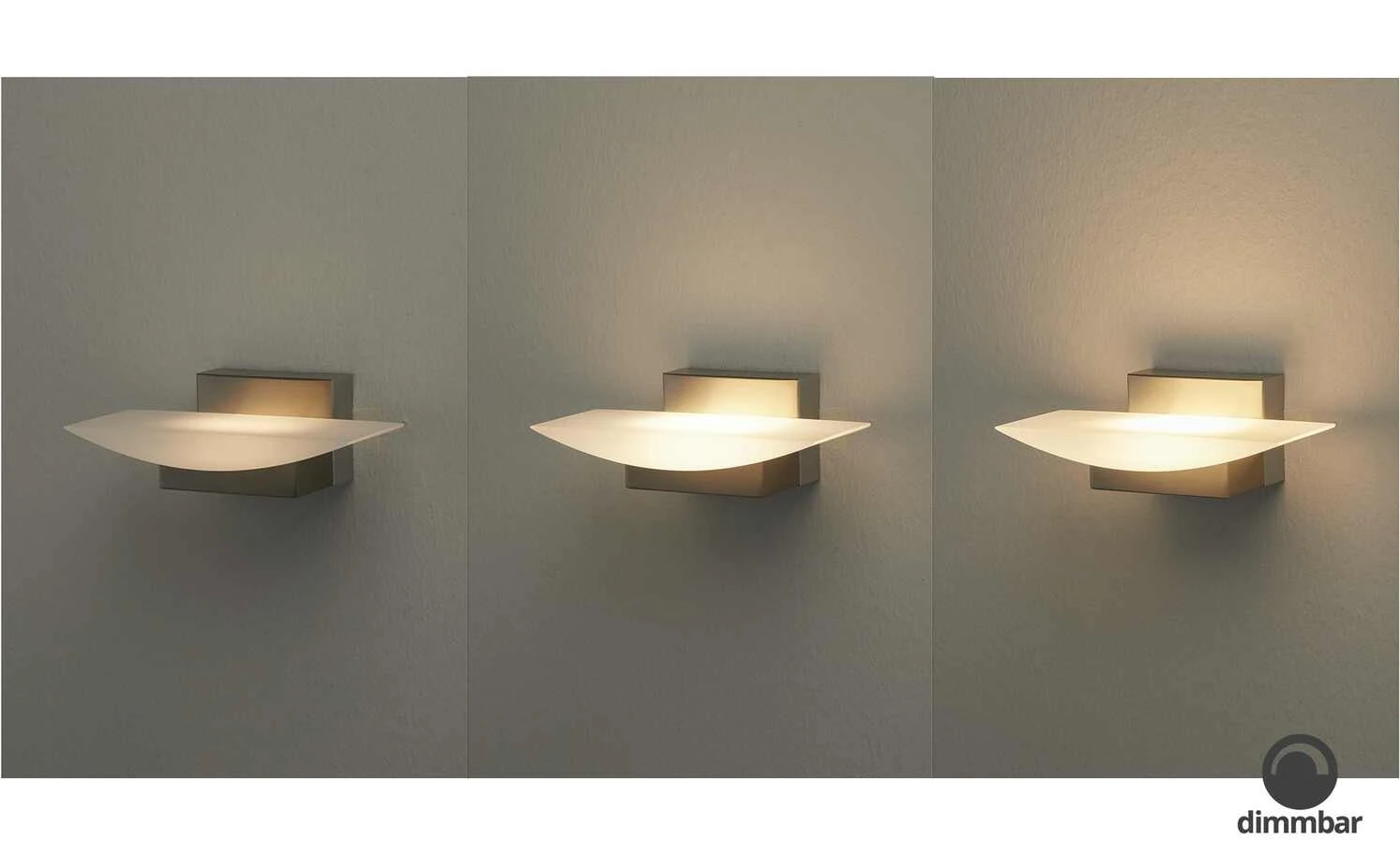 Fischer-Honsel LED-Wandleuchte, Nickel-matt mit Taster – Bild 2