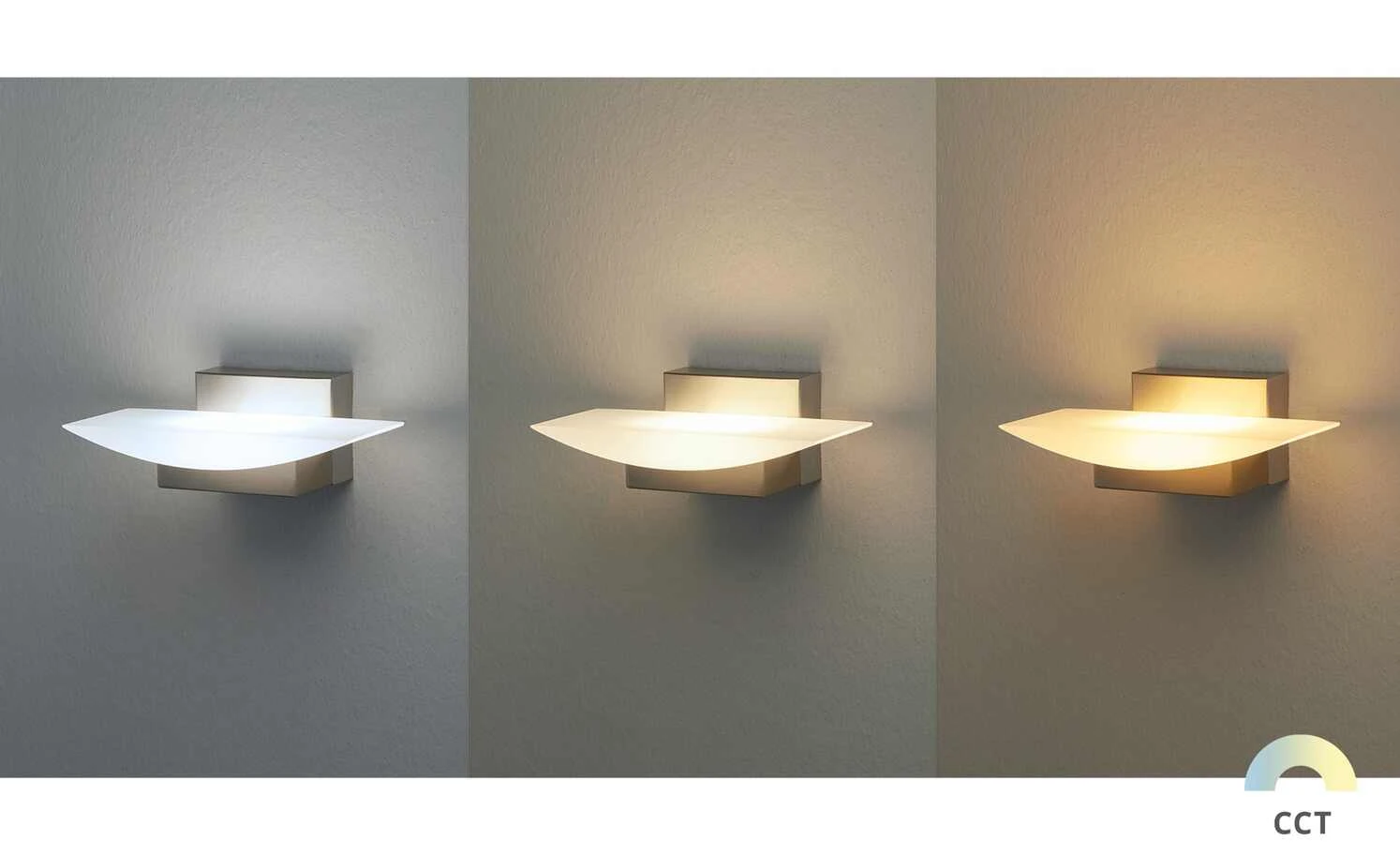 Fischer-Honsel LED-Wandleuchte, Nickel-matt mit Taster