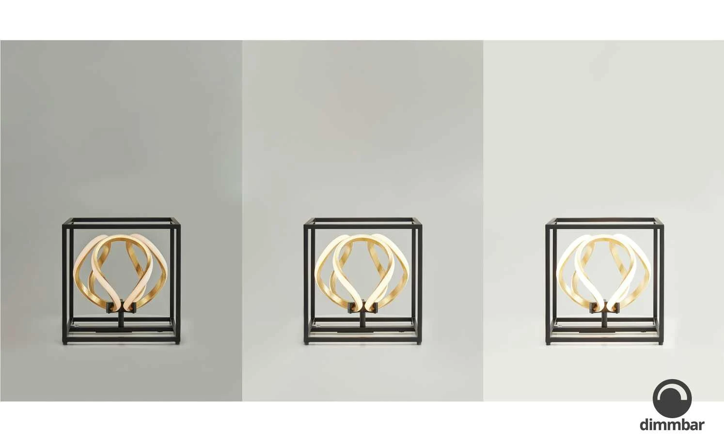 Fischer-Honsel LED-Tischleuchte, schwarz/ Blattgold