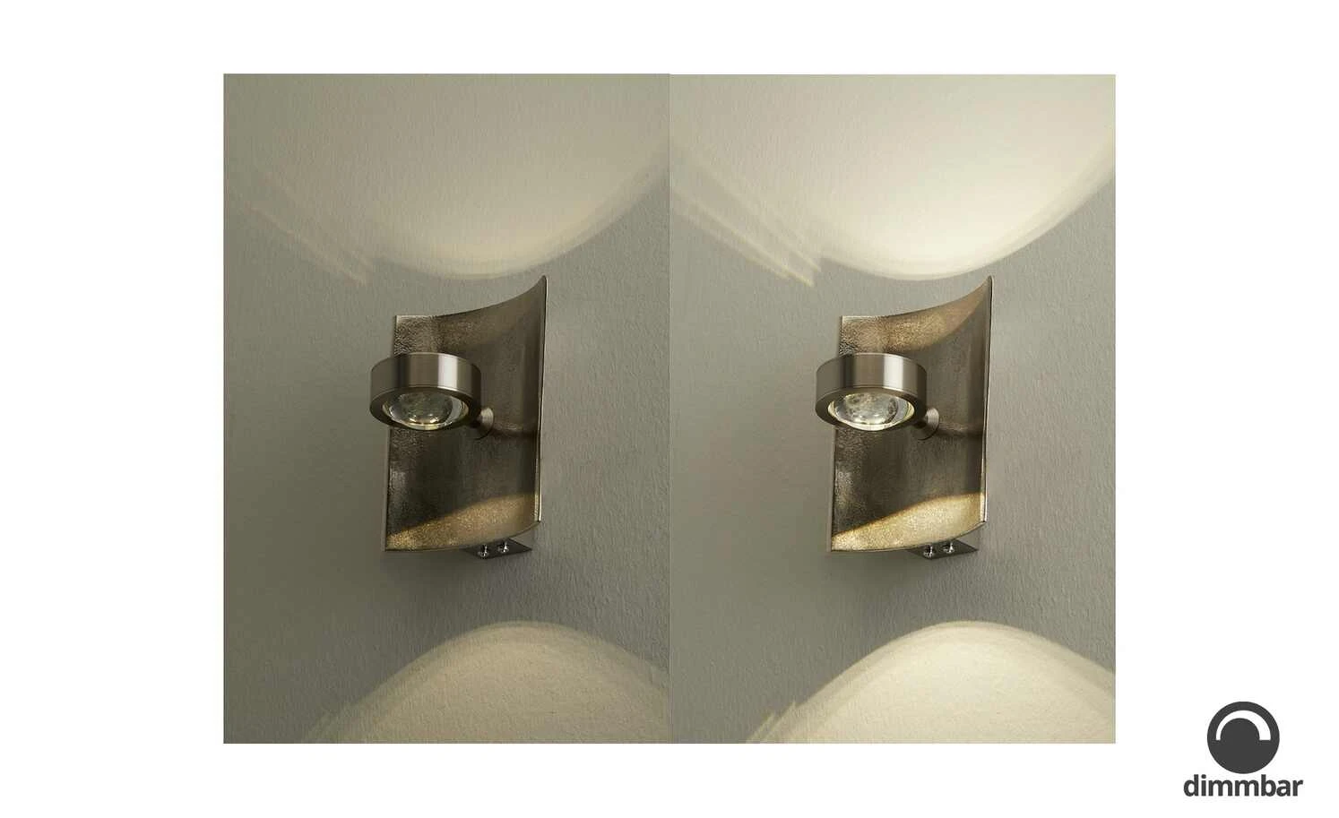 Fischer-Honsel LED-Wandleuchte, Nickel-antik mit RGB – Bild 2