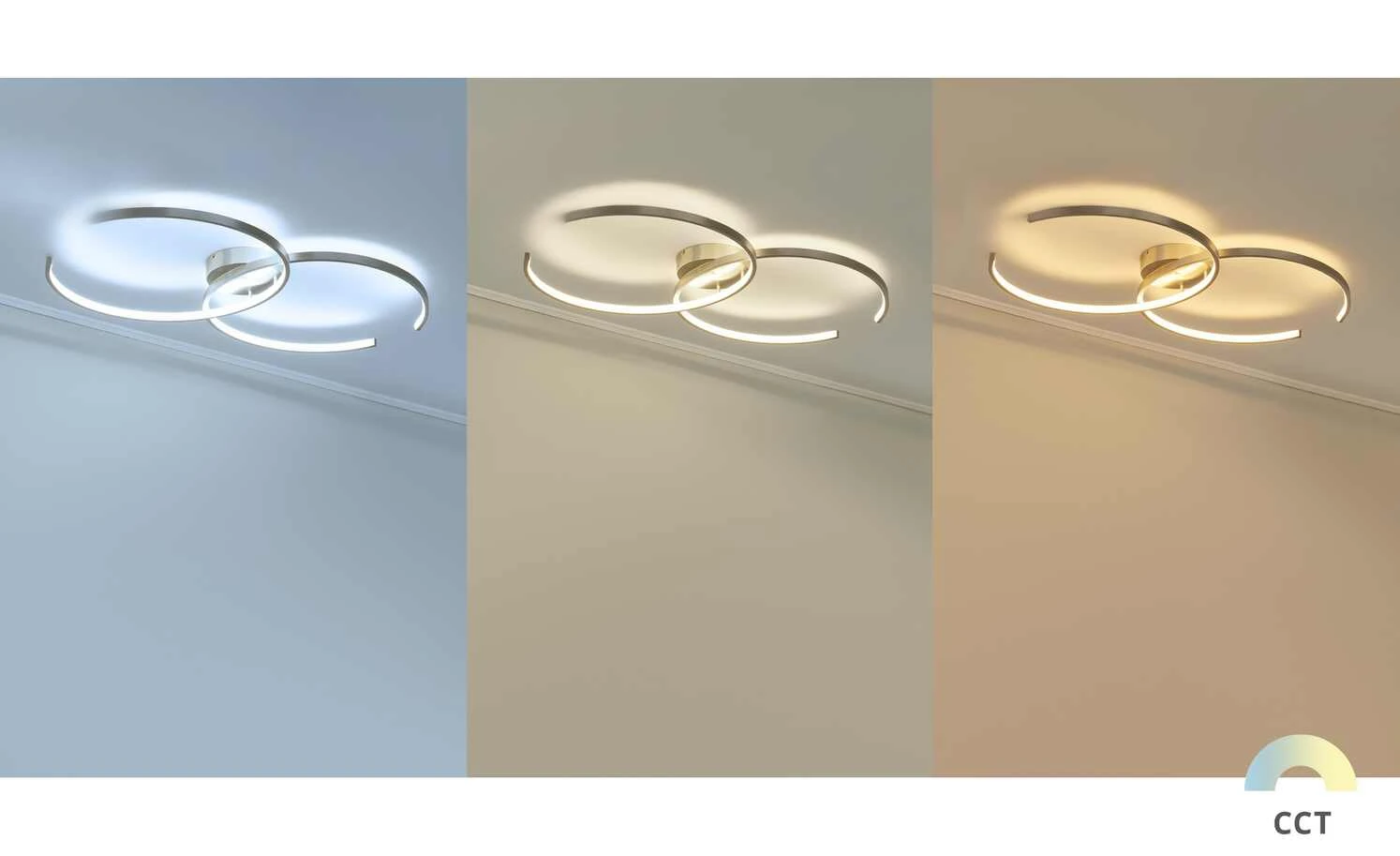 Trio Deckenleuchte, Nickel-matt, WiZ-Connected – Bild 4